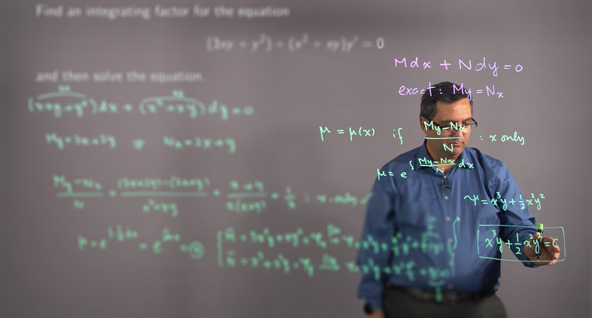 math instructor in front of whiteboard