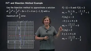 Intermediate Value Theorem and Bisection Method Example thumbnail